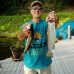 Fishing in Conestee Falls from vacation rental homes NC